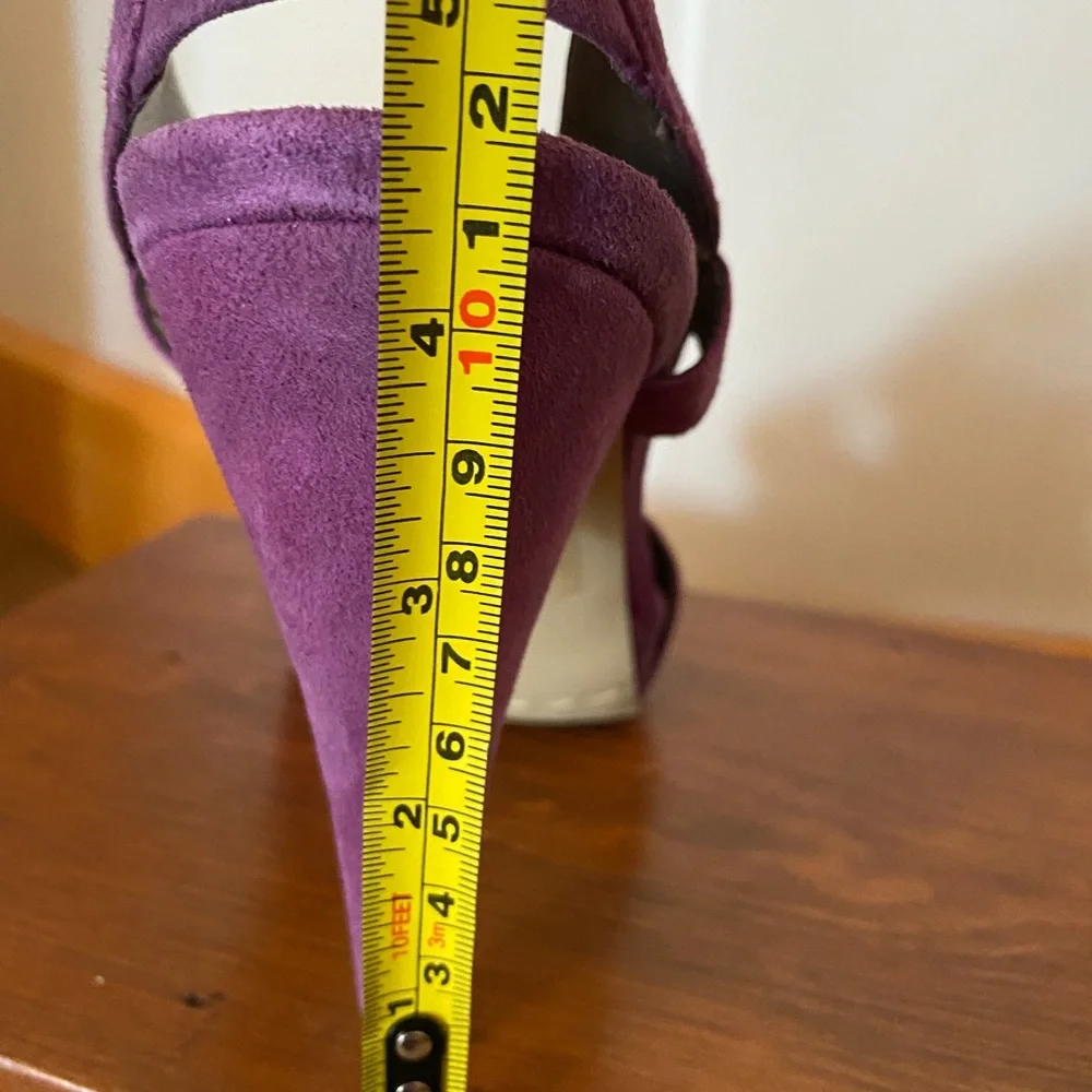 Moda Spana Suede Sling-backs Fuchsia 7 - Picture 6 of 13